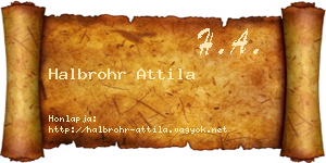 Halbrohr Attila névjegykártya
